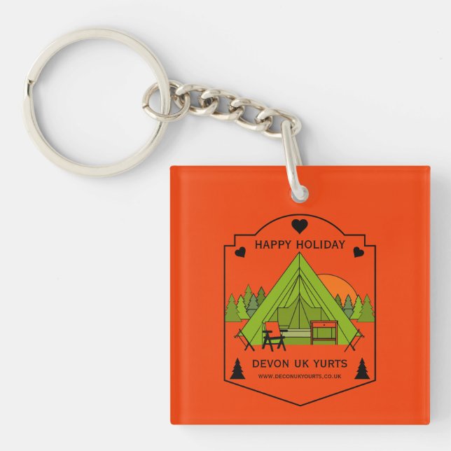 Bell Tent Glamping Business Keychain (Front)