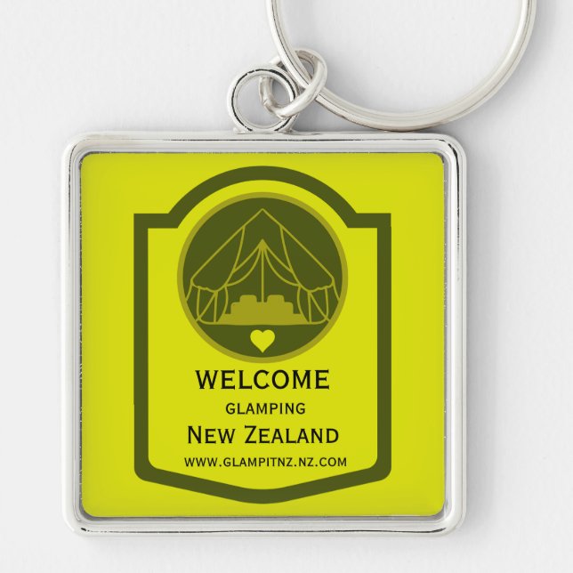 Bell Tent Glamping Business Keychain (Front)