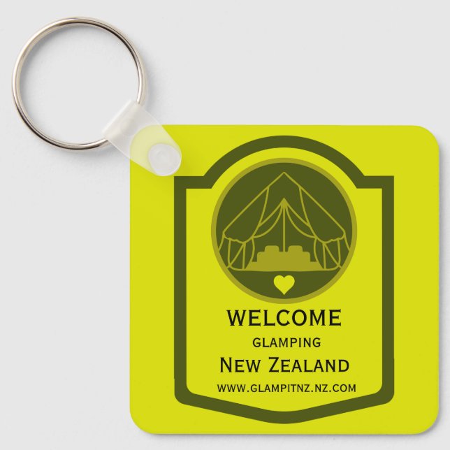 Bell Tent Glamping Business Keychain (Front)