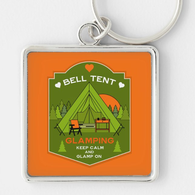 Bell Tent Glamping Keychain (Front)