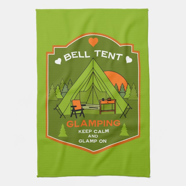 Bell Tent Glamping Kitchen Towel (Vertical)
