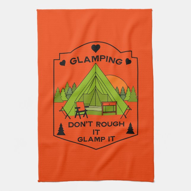 Bell Tent Glamping Kitchen Towel (Vertical)