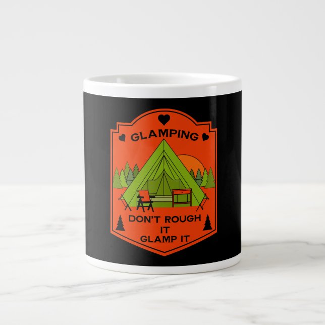 Bell Tent Glamping Large Coffee Mug (Front)