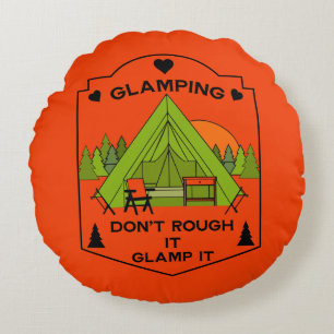 Bell Tent Glamping Round Pillow