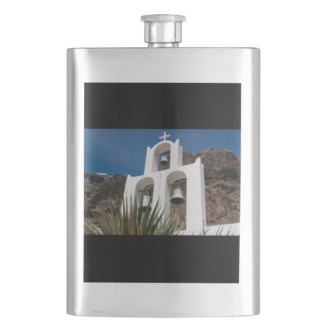 Bell tower hip flask (Front)
