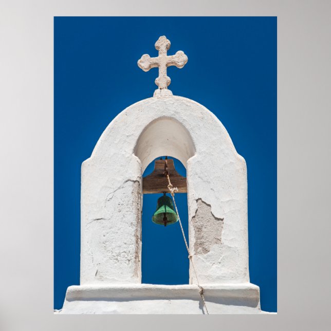 Bell tower of Mykonos Poster (Front)