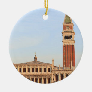 Bell Tower, Piazza San Marco, Venice Ceramic Ornament