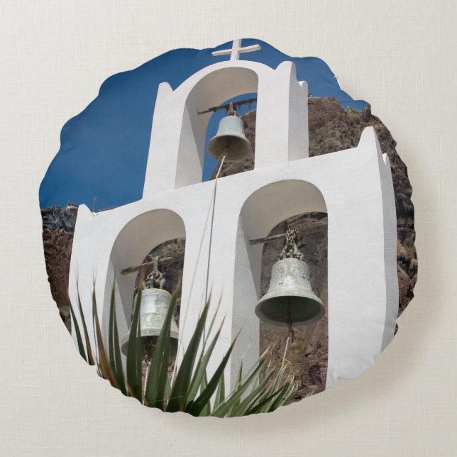 Bell tower round pillow (Back)