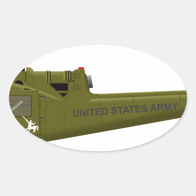 Bell UH-1 Centaur Oval Sticker (Front)