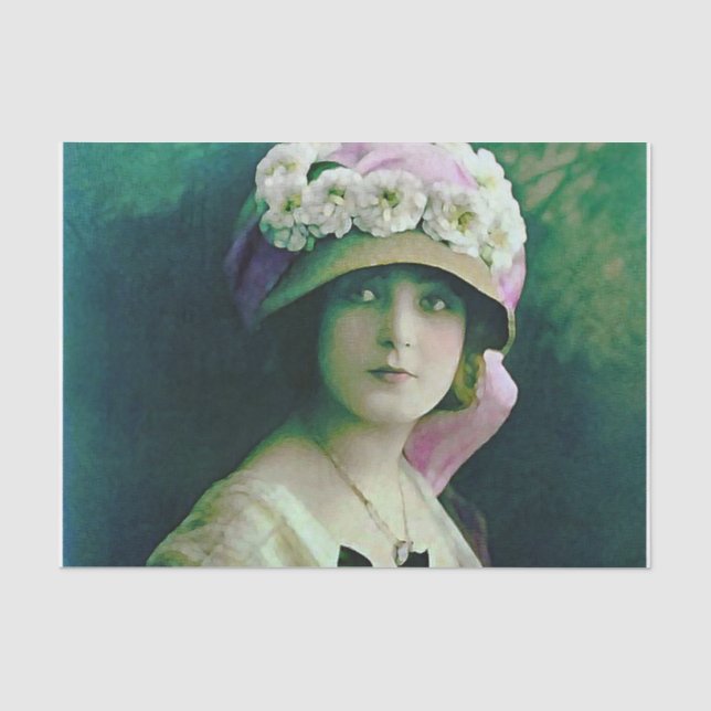 Bella,art nouveau,digital painting, beautiful,lady tissue paper (Front)