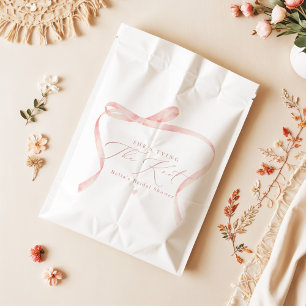 BELLA Blush Bow She's Tying the Knot Bridal Shower Favour Bag
