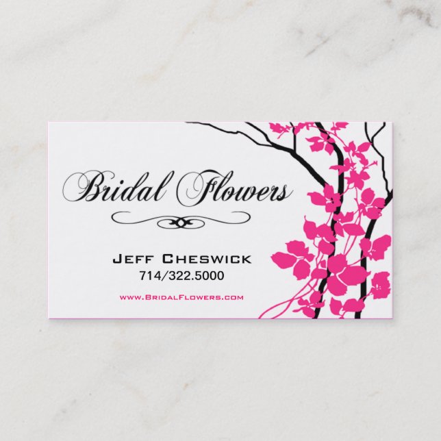 Bella Bridal Floral Arrangements Special Thanks Business Card (Front)
