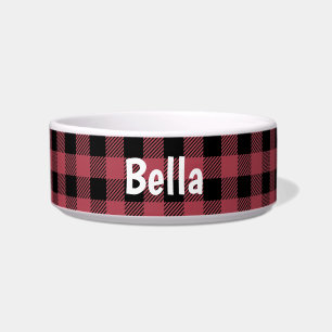 Bella Buffalo Plaid Pet Feeding Bowl