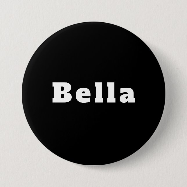 Bella Button - High-Quality Pinback Button (Front)