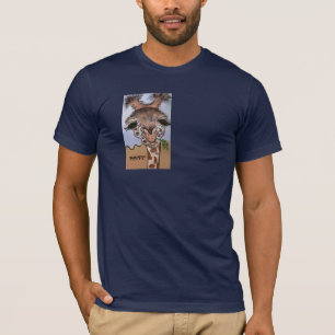 Bella Canvas men's T- shirt Whimsical Giraffe Navy