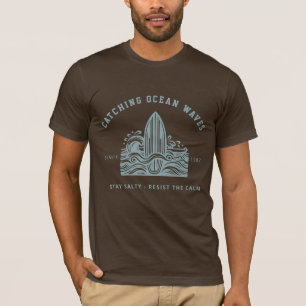 Bella Canvas Vintage Surfboard & Wave T-Shirt