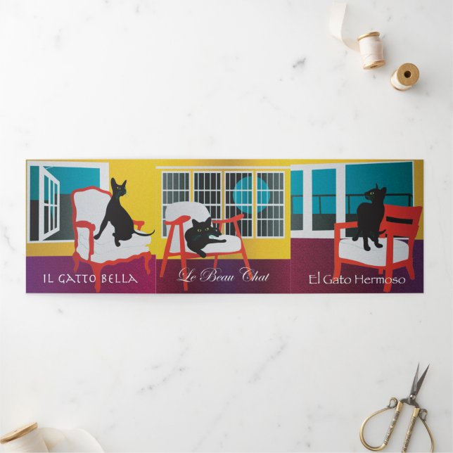 Bella Cat 1-3 Trifold Card (Outside)