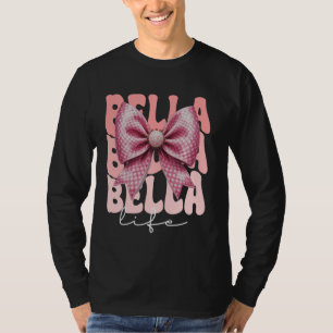 Bella Coquette Bow Pink Cute Grandma Mother's Day T-Shirt