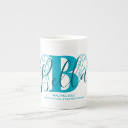 Bella Name Meaning Monogram  Bone China Mug
