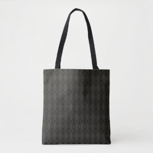 Belladonna Black Abstract Acrylic Fluid Art Tote Bag