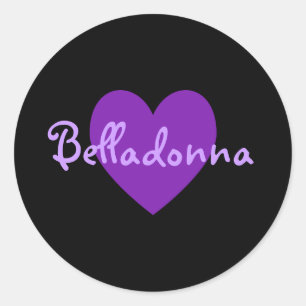 Belladonna in Purple Classic Round Sticker