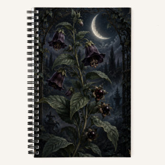 Belladonna Moon Garden Gothic Botanical Notebook