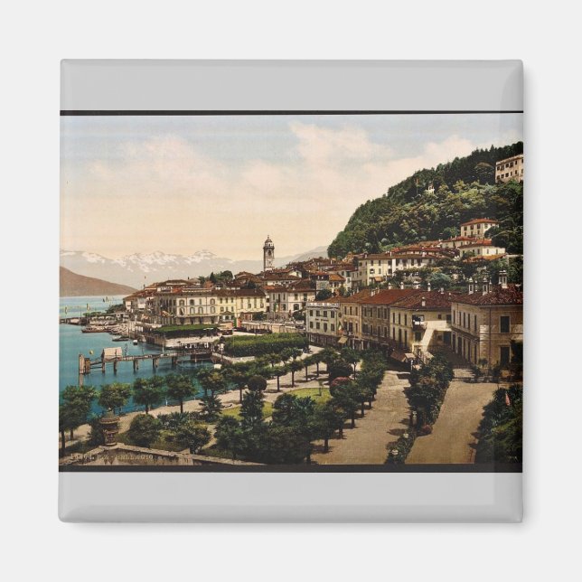 Bellagio, general view, Como, Lake of, Italy vinta Magnet (Front)