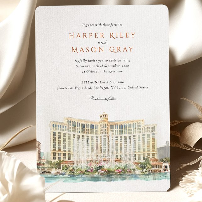 Bellagio Hotel & Casino Las Vegas Wedding Invitation (Creator Uploaded)