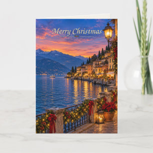 Bellagio Italy Merry Christmas Holiday Card