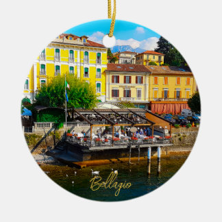 Bellagio Lombardy Lake Como Italy Waterfront Ceramic Ornament