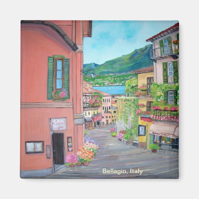 Bellagio Street, Italy - Magnet (Front)