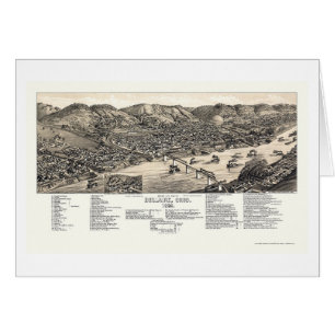 Bellaire, carte panoramique de l'OH - 1882