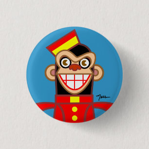 Bellboy Chimp 1 Inch Round Button