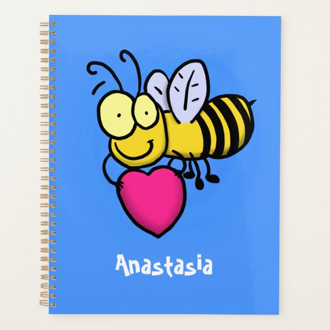 Belle abeille drôle avec dessin animé du coeur (Devant)