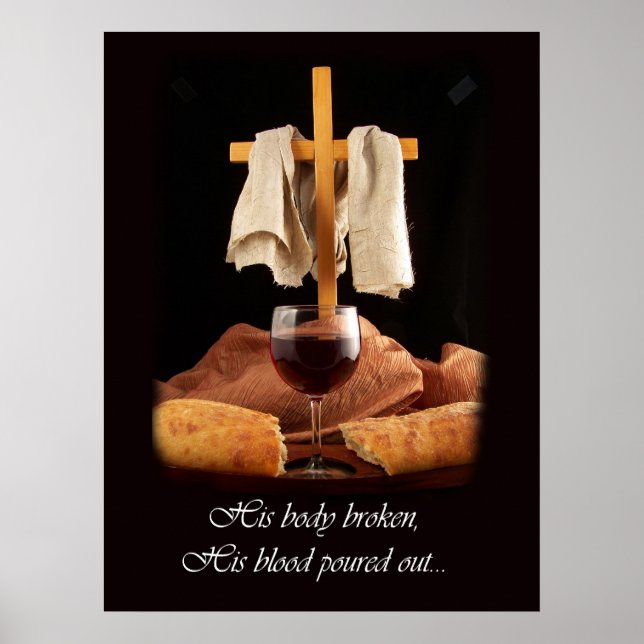 Belle affiche Croix et Communion (Devant)