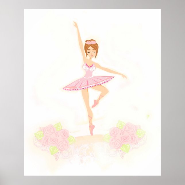 Belle affiche de ballerine (Devant)