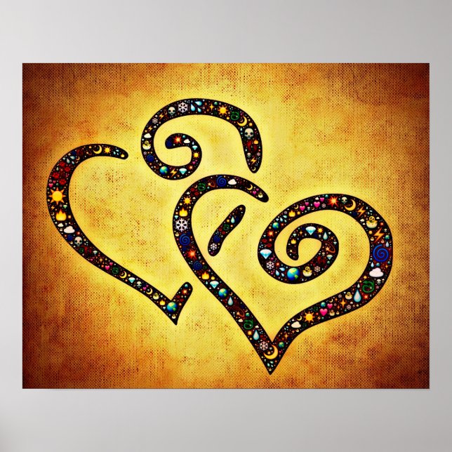 Belle affiche de coeur (Devant)
