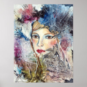 Belle affiche de fille de PMACarlson