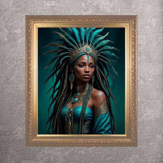 Belle affiche de la reine africaine (Créateur téléchargé)
