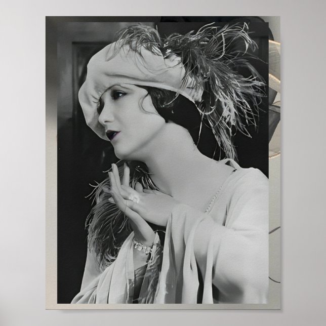 Belle affiche de l'actrice des années 1920 Jetta G (Devant)
