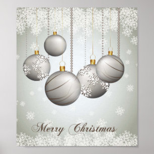 Belle affiche de Noël Argent