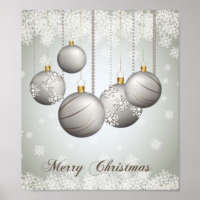 Belle affiche de Noël Argent (Devant)