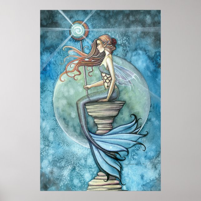 Belle affiche de sirène Imprimer par Molly Harriso (Devant)