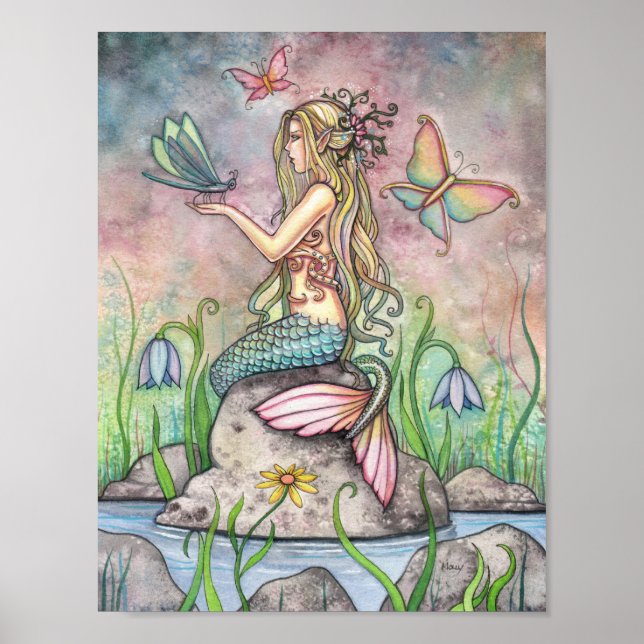 Belle affiche de sirène par Molly Harrison (Devant)