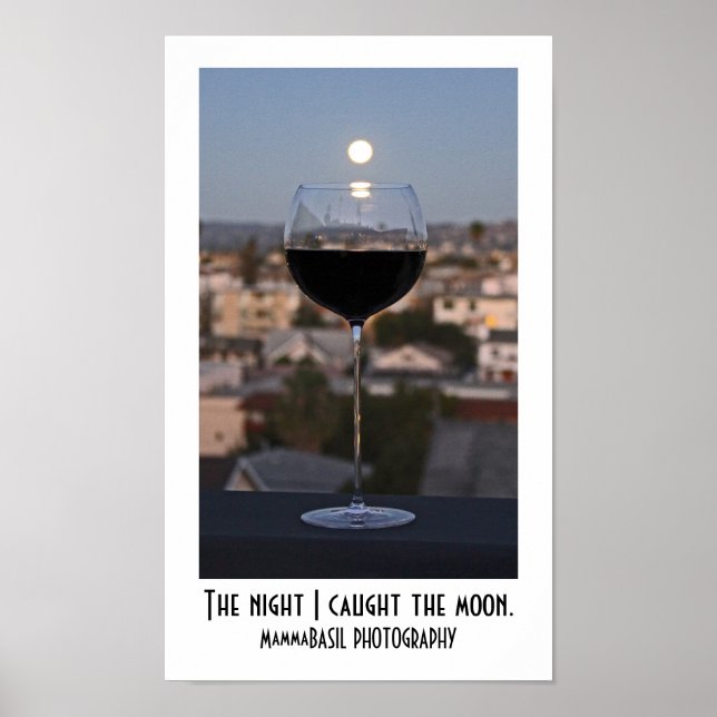 Belle affiche de vin et de lune ! (Devant)