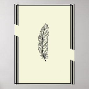 Belle affiche murale en plumes