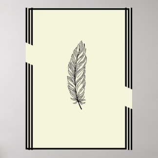 Belle affiche murale en plumes