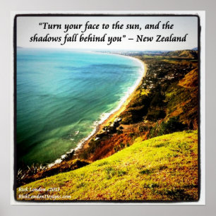 Belle affiche photo néo-zélandaise Proverbe W/NZ