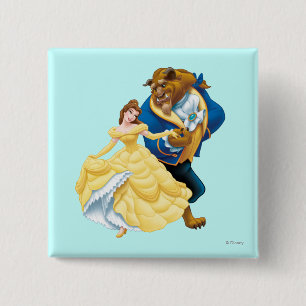 Belle and Beast 2 Inch Square Button