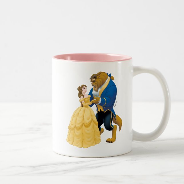 Belle and Beast Dancing Two-Tone Coffee Mug (Right)